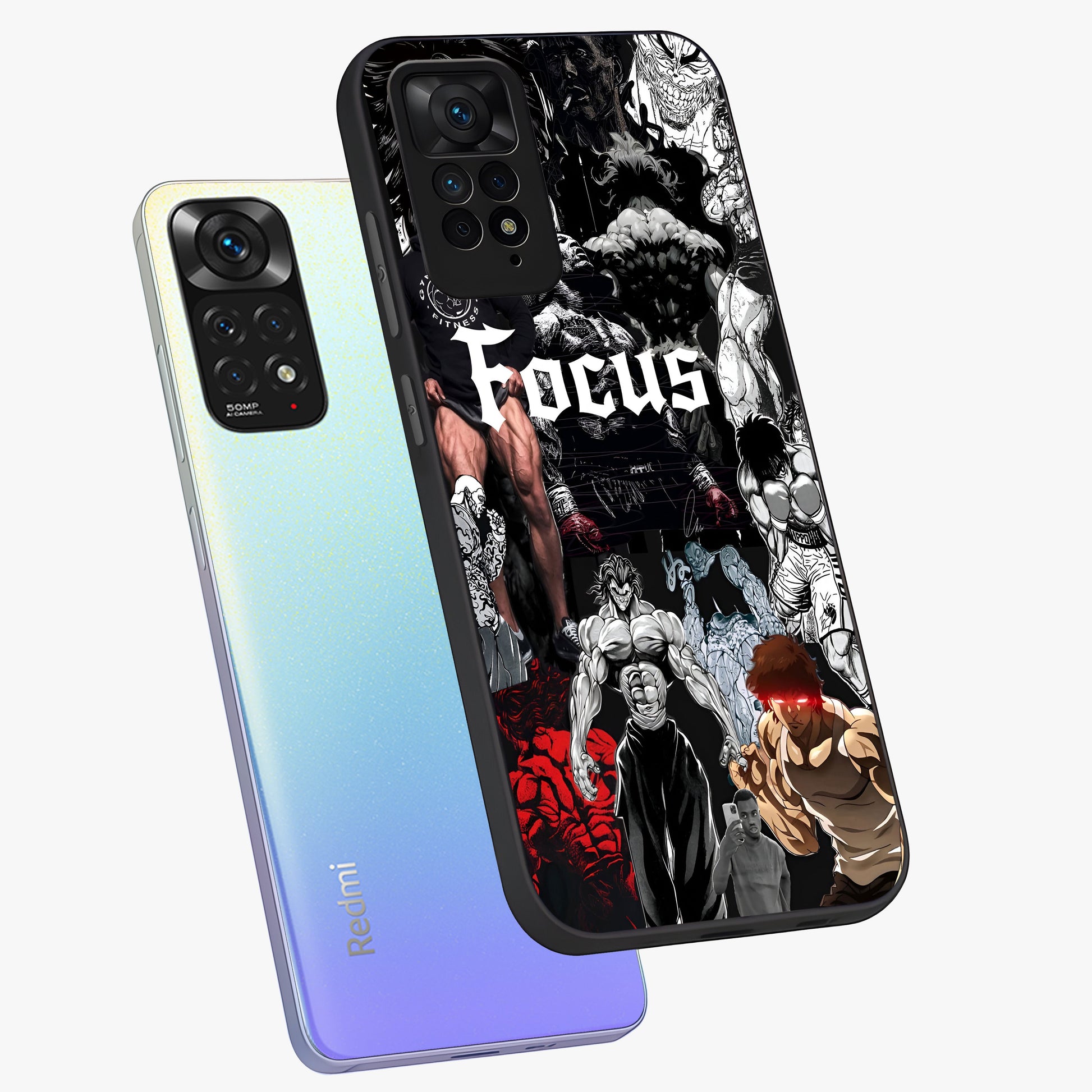 Relentless Power Focus Glass Case displayed in angled mockup highlighting bold statement design with modern aesthetic style.