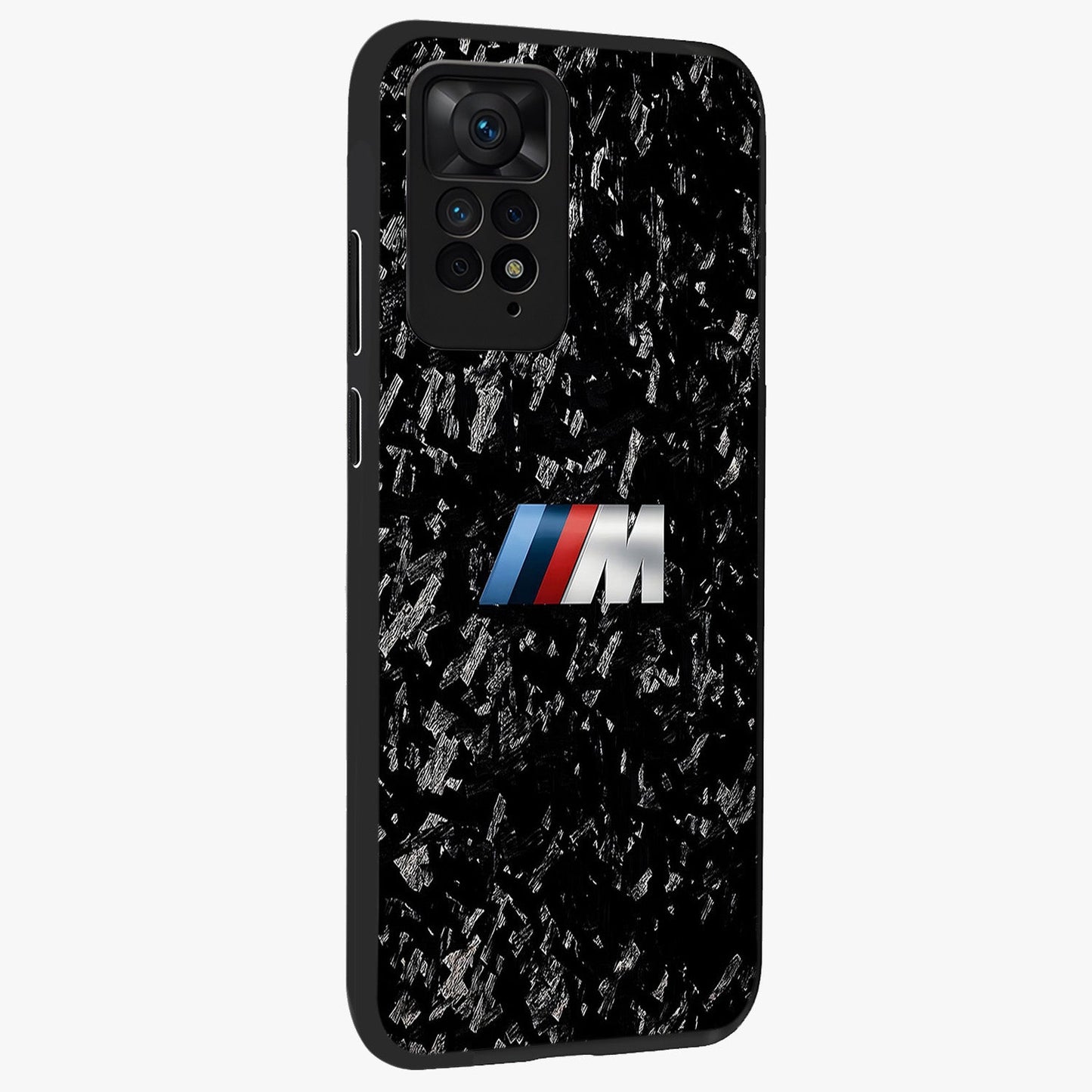 Carbon Speed Mark Glass Case upright view showcasing modern carbon speed graphic with bold automotive theme.