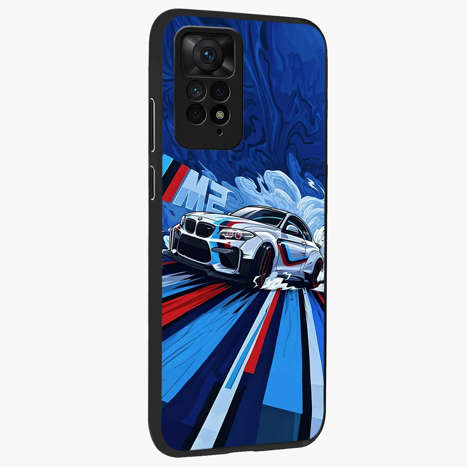 Drift Power Rush Glass Case upright view showcasing high speed racing artwork with bold automotive theme.