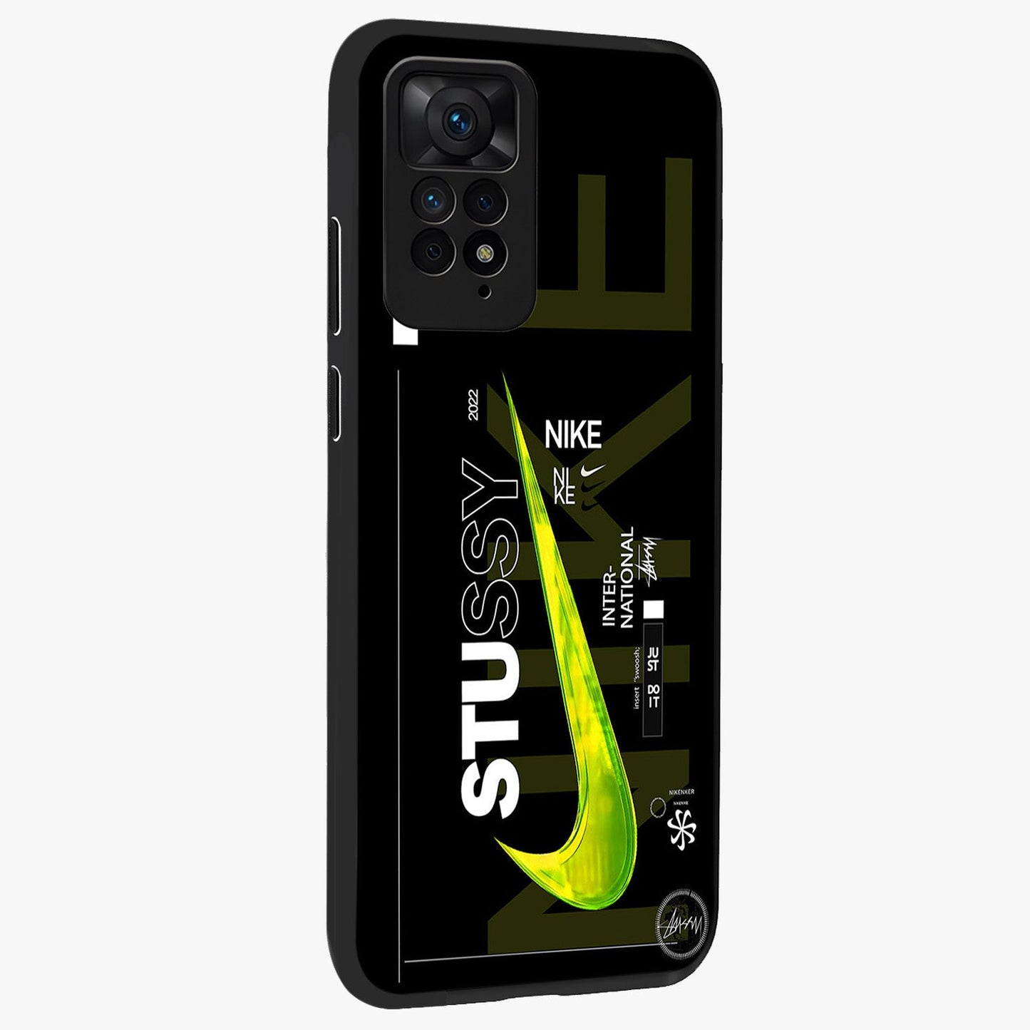 Neon Street Edition Glass Case upright view showcasing colorful neon artwork with modern street culture theme.