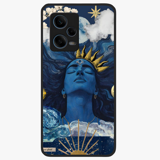 Aesthetic Lord Shiva Glass Case showing flat back view with divine Shiva artwork and glossy glass finish.