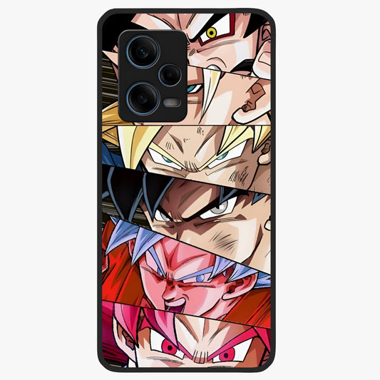 Anime Character Glass Case showing flat back view with vibrant anime artwork and glossy glass finish.