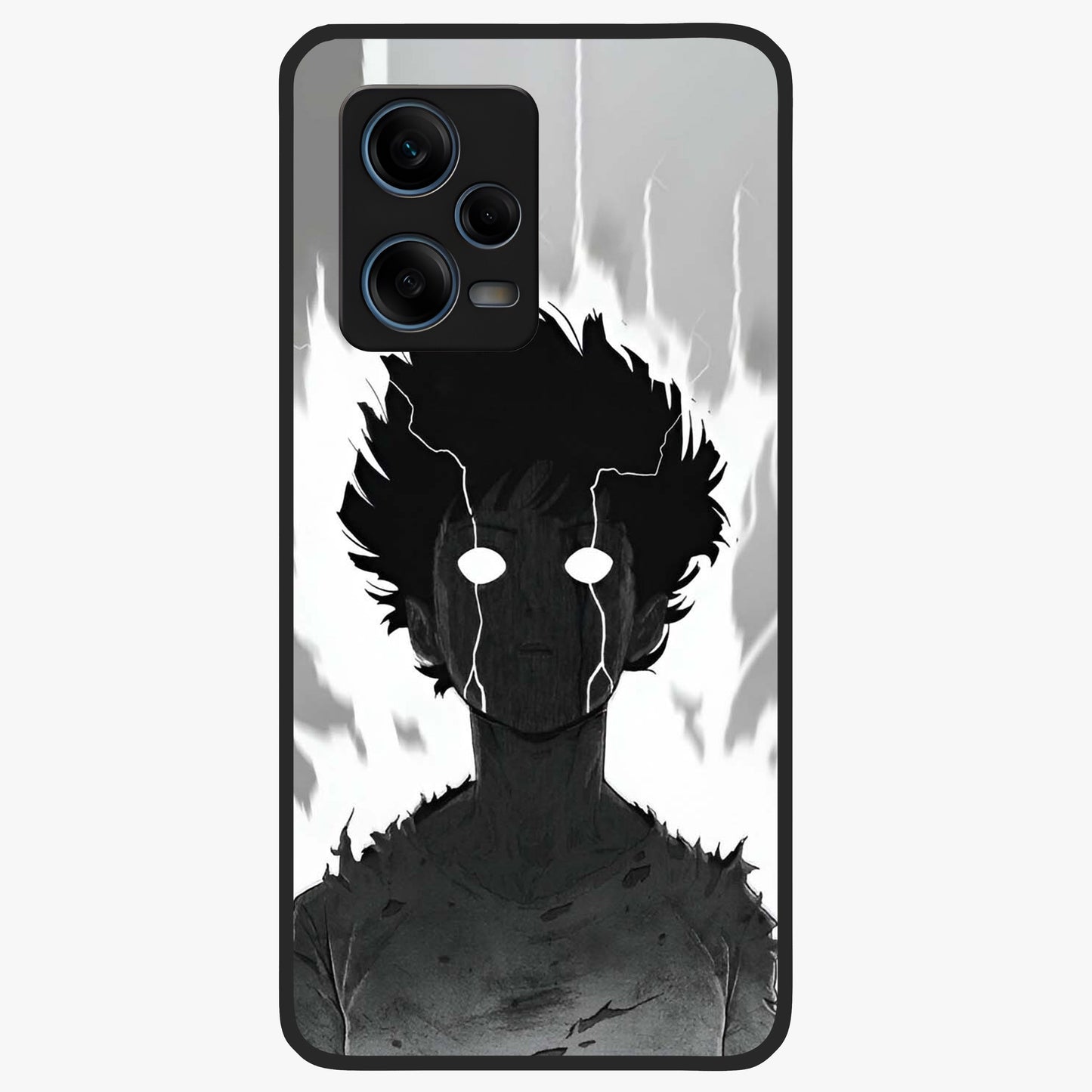 Awakened Inner Rage Glass Case showing flat back view with intense artistic artwork and glossy glass finish.