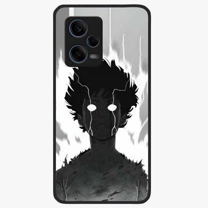 Awakened Inner Rage Glass Case showing flat back view with intense artistic artwork and glossy glass finish.