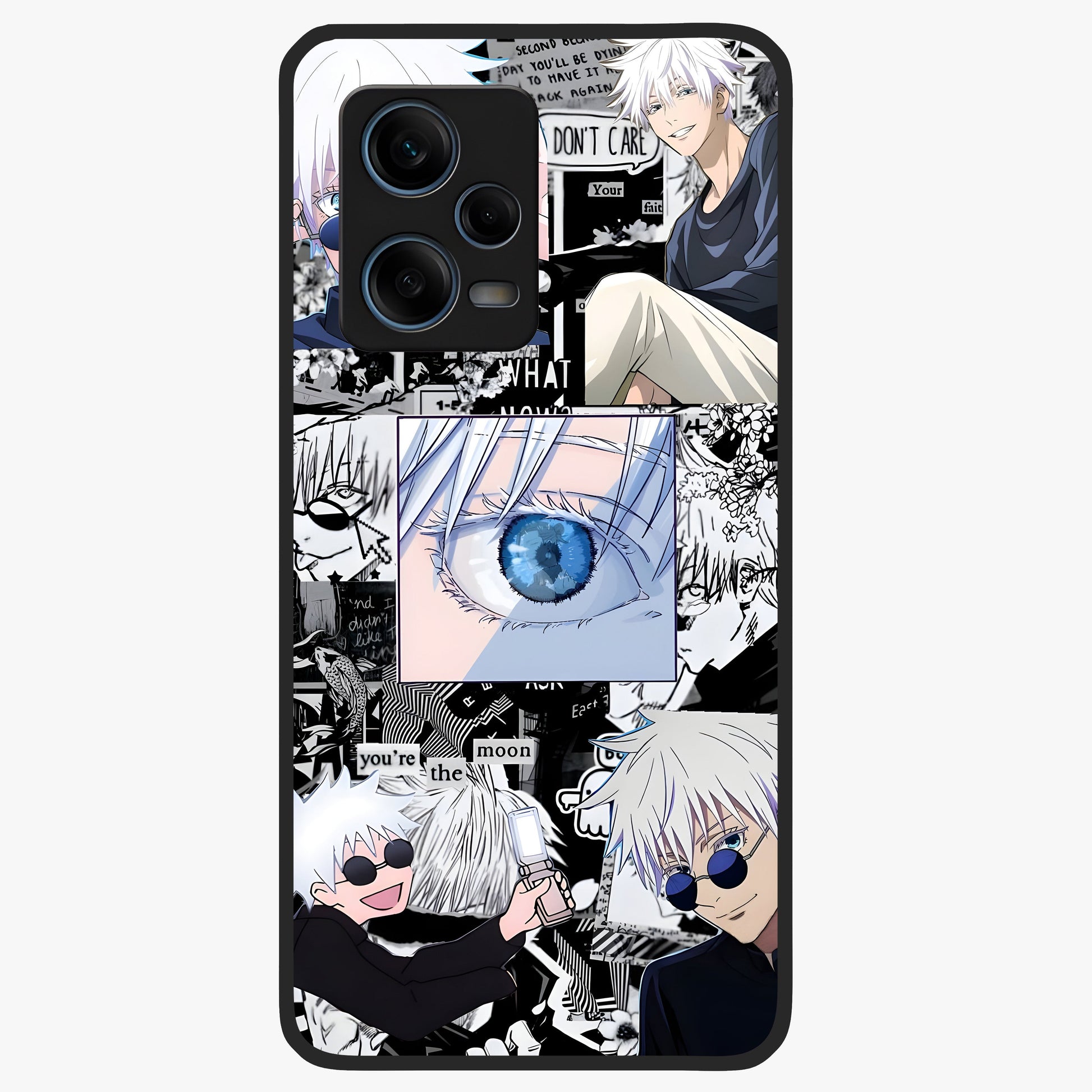 Infinity Sorcerer Chaos Glass Case showing flat back view with mystical sorcerer themed artwork and glossy glass finish.