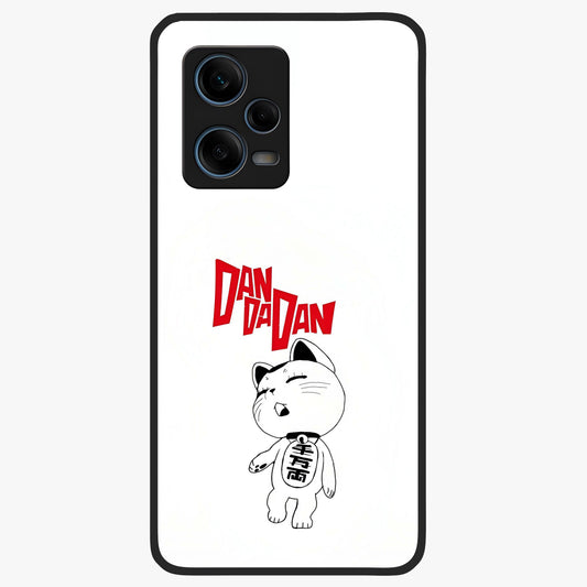 Playful Spirit Charm Glass Case showing flat back view with cheerful charm themed artwork and glossy glass finish.