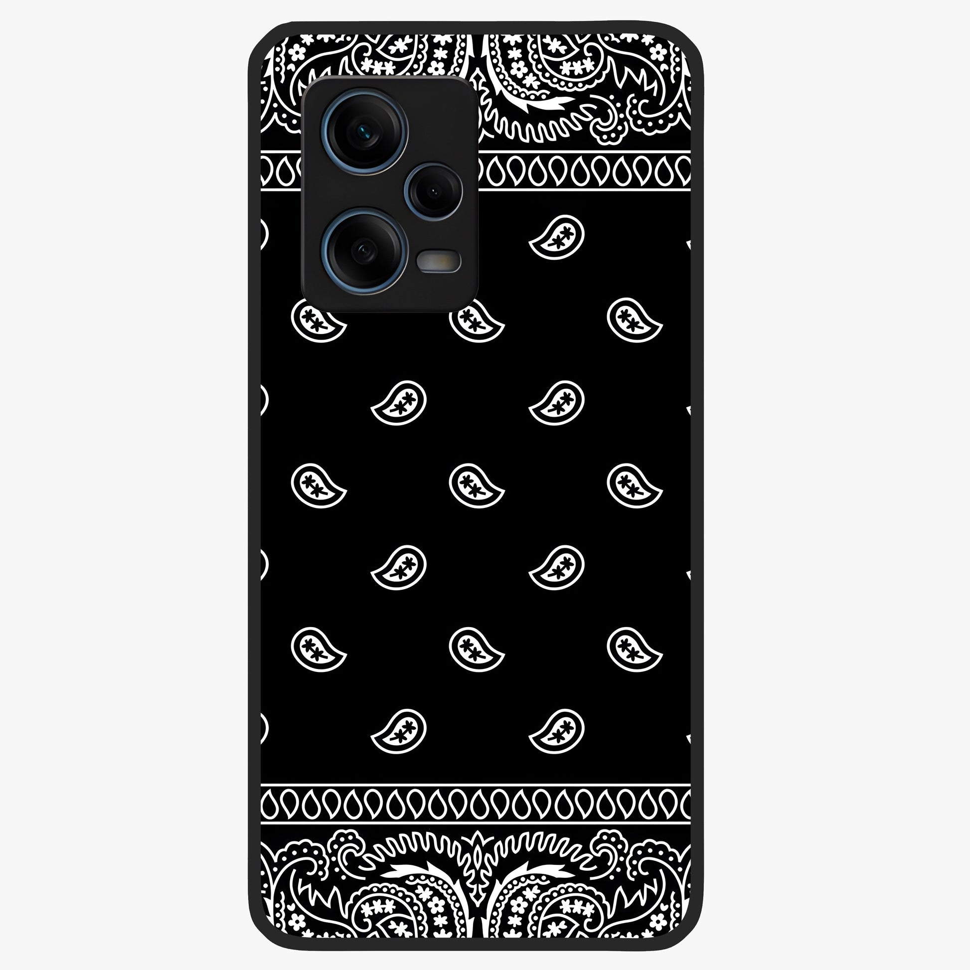 Retro Rebel Threads Glass Case showing flat back view with vintage street style artwork and glossy glass finish.