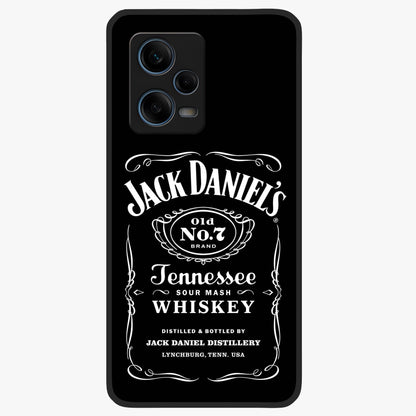 Vintage Whiskey Heritage Glass Case showing flat back view with classic whiskey inspired artwork and glossy glass finish.