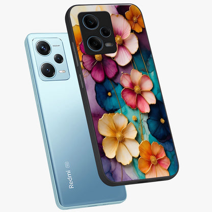 Artlyn Grace Flower Pattern Glass Case displayed in angled mockup highlighting delicate flower pattern design and smooth glass surface.