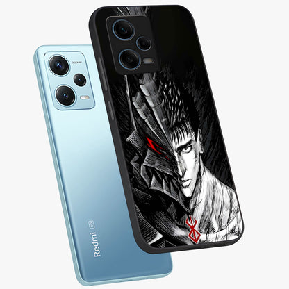 Berserker Blood Oath Glass Case displayed in angled mockup highlighting dark fantasy graphic design and powerful theme.