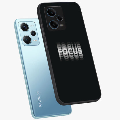 Focus Mode On Glass Case displayed in angled mockup highlighting clean minimal text artwork with modern aesthetic style.