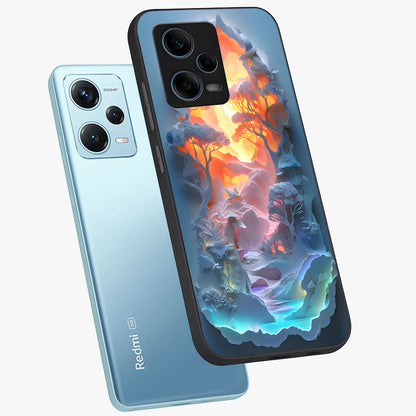 Glow Forest Portal Glass Case displayed in angled mockup highlighting mystical forest design with magical glowing aesthetic.