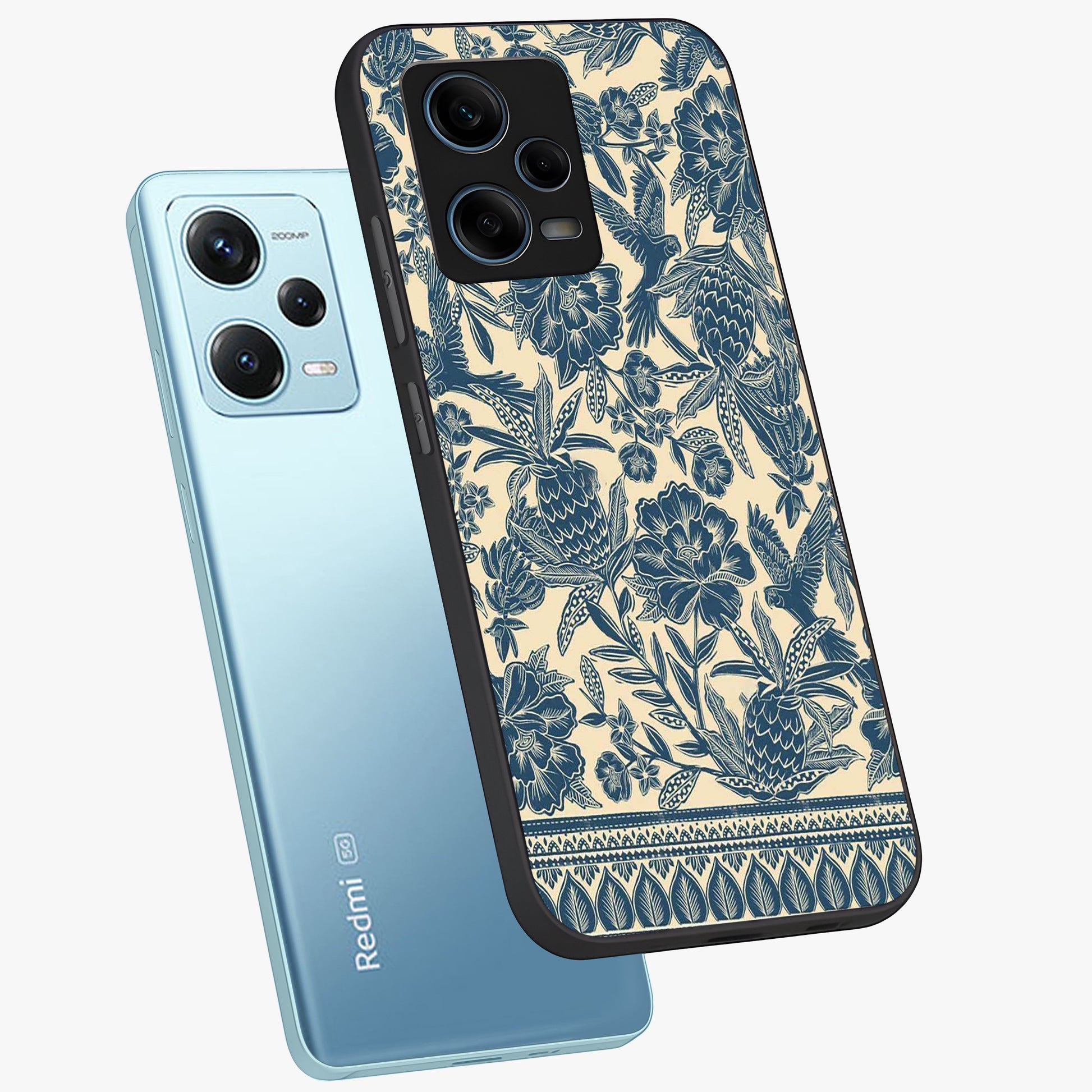 Heirloom Wild Bloom Glass Case displayed in angled mockup highlighting botanical bloom design with classic aesthetic style.
