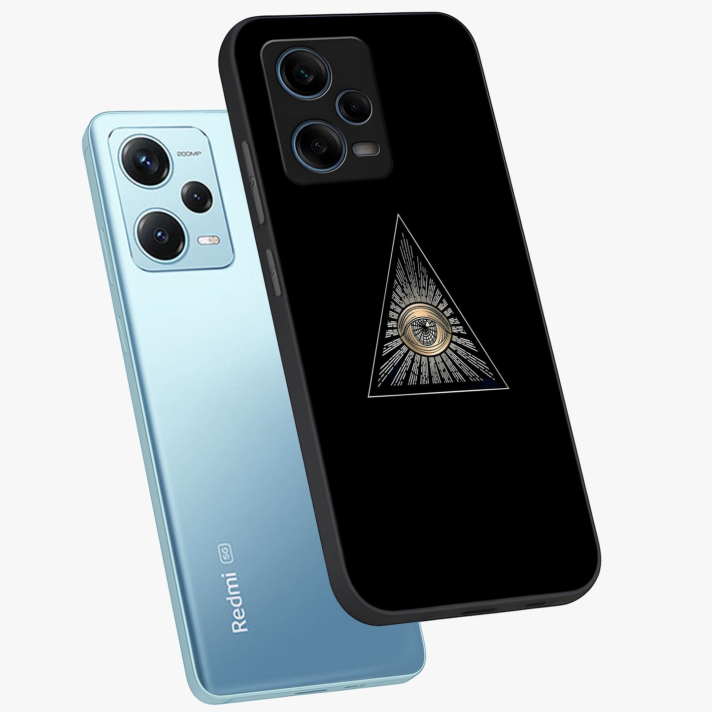 Illuminati Evil Glass Case displayed in angled mockup highlighting dark occult inspired design with bold aesthetic style.