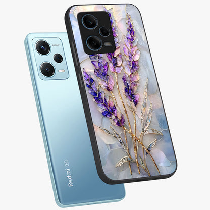 Lavender Dream Glow Glass Case displayed in angled mockup highlighting dreamy purple glow design with soft artistic style.
