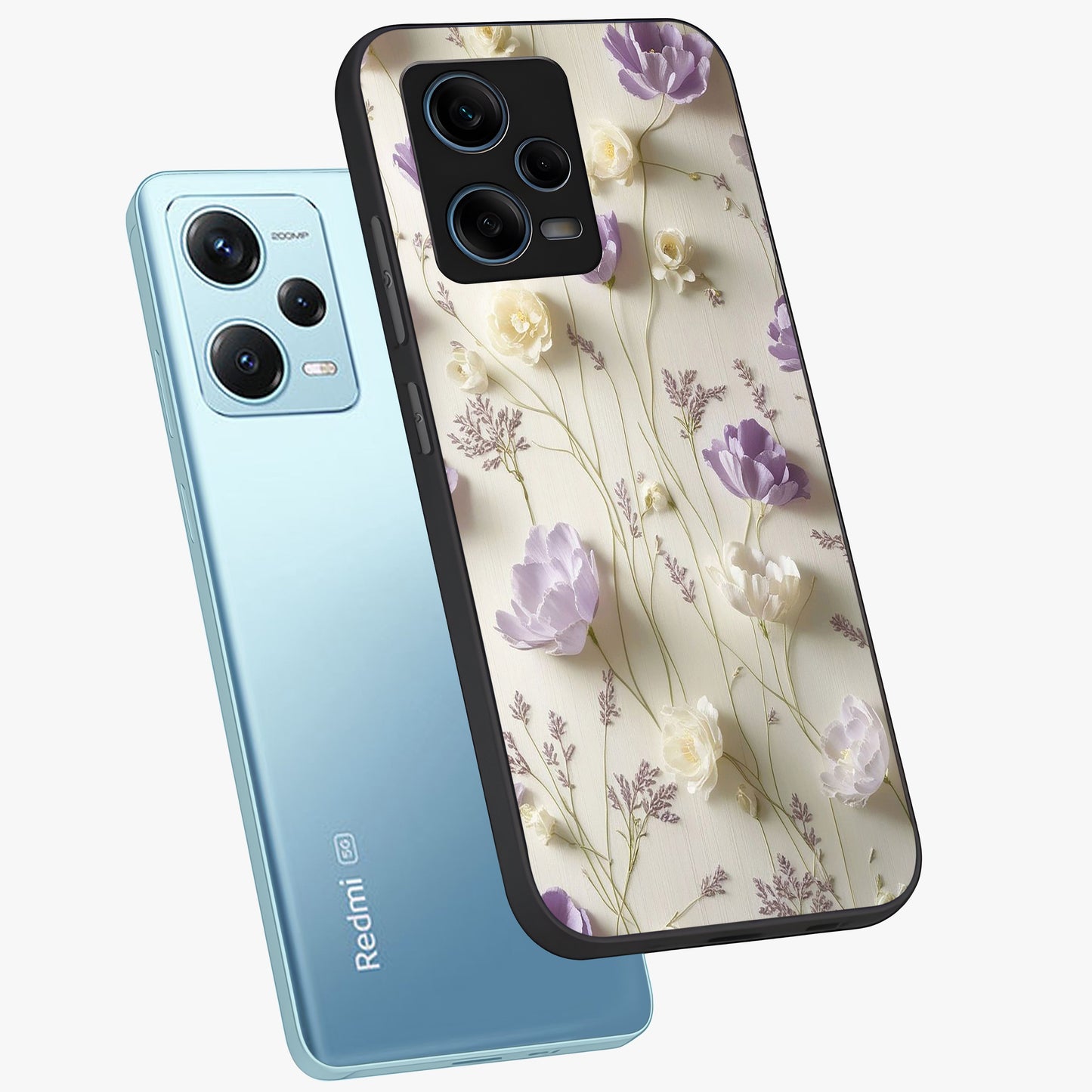 Lilac Breeze Harmony Glass Case displayed in angled mockup highlighting calm lilac breeze design with soothing aesthetic style.