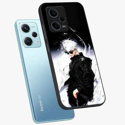 Limitless Shadow King Glass Case displayed in angled mockup highlighting dramatic dark hero design with intense aesthetic.