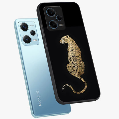 Regal Leopard Glass Case displayed in angled mockup highlighting powerful animal illustration with stylish wild aesthetic.