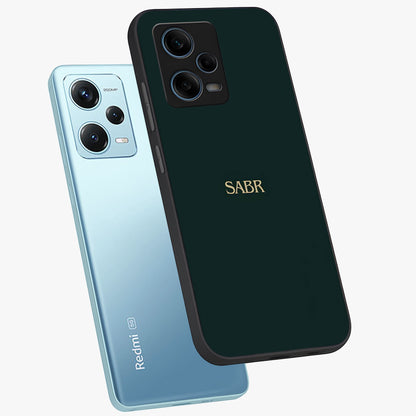 Sabr Minimal Patience Glass Case displayed in angled mockup highlighting simple inspirational design with clean aesthetic style.