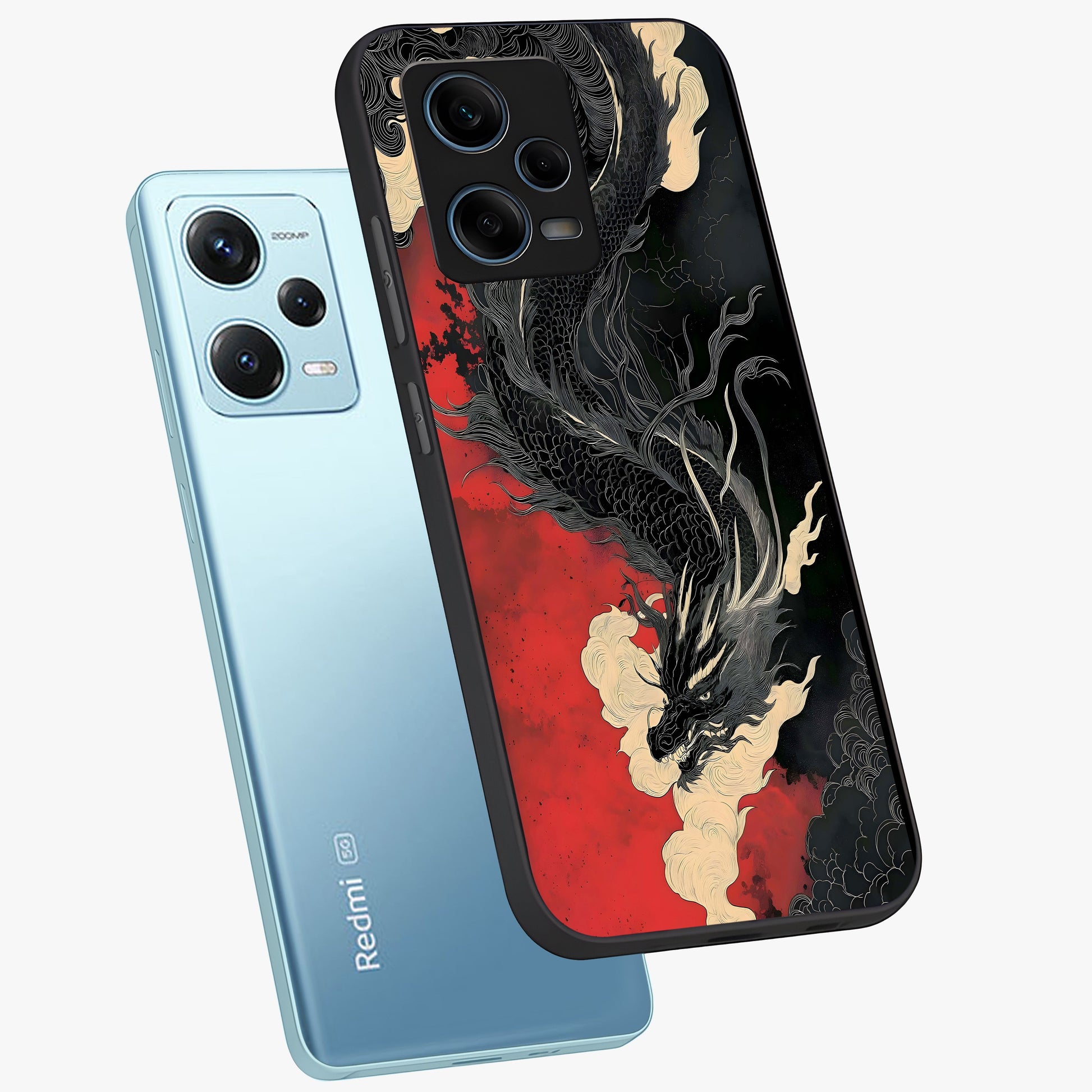 Shadow Dragon Fury Glass Case displayed in angled mockup highlighting powerful dragon illustration with dark fantasy aesthetic.