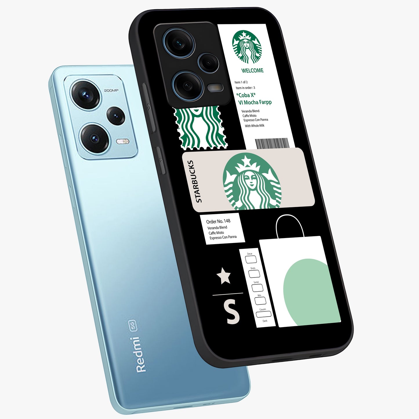 Starbucks Mocha Glass Case displayed in angled mockup highlighting stylish mocha themed design with cozy café aesthetic.