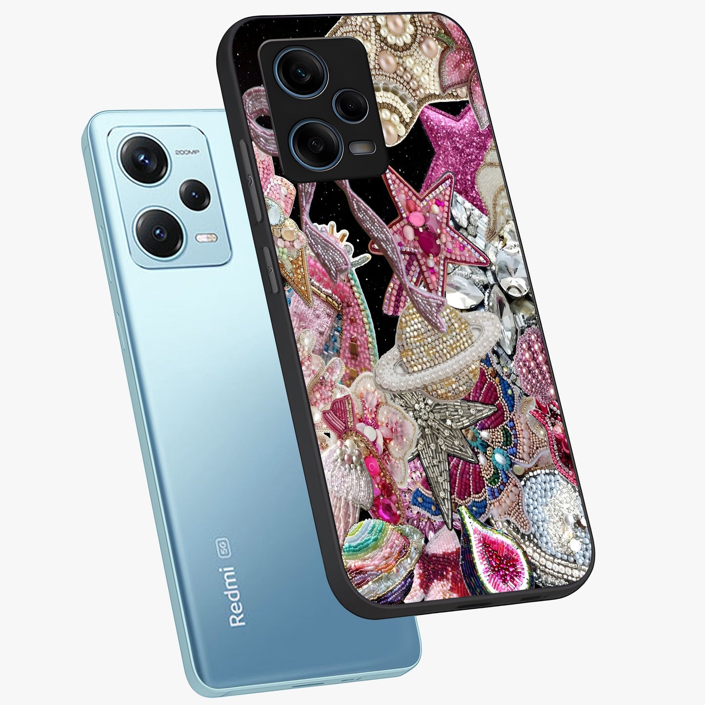 Starlit Jewel Dream Glass Case displayed in angled mockup highlighting glowing celestial jewel design with dreamy aesthetic.
