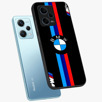 Turbo BMW Beast Glass Case displayed in angled mockup highlighting sleek racing car design with bold automotive aesthetic.