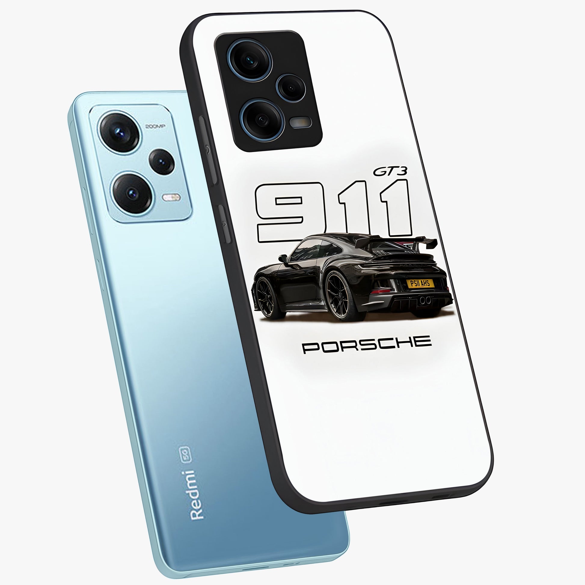 Turbo Legacy Icon Glass Case displayed in angled mockup highlighting dynamic automotive design with performance aesthetic.