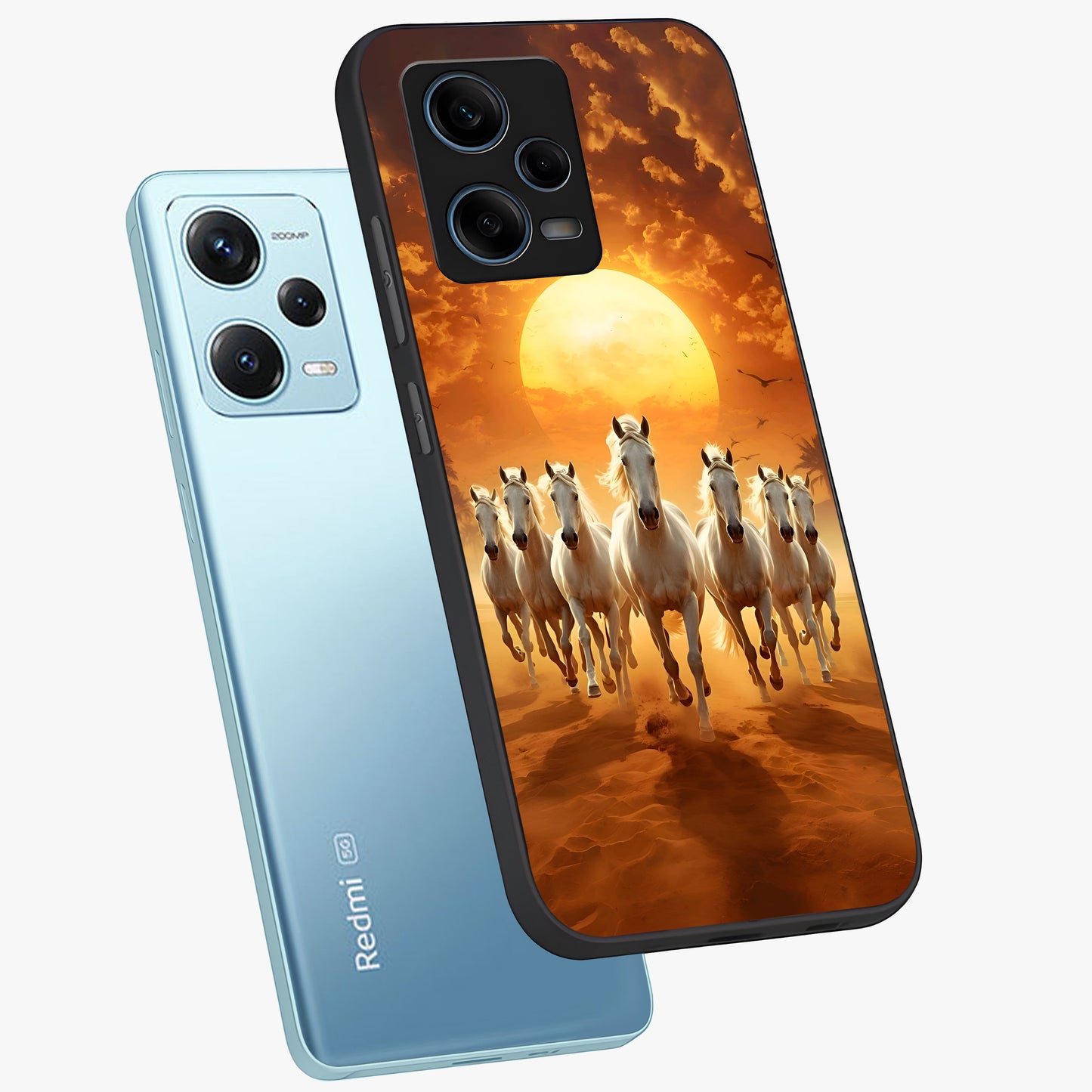 Wild Sunset Majesty Glass Case displayed in angled mockup highlighting vibrant sunset sky design with scenic aesthetic.