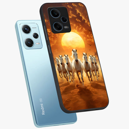 Wild Sunset Majesty Glass Case displayed in angled mockup highlighting vibrant sunset sky design with scenic aesthetic.