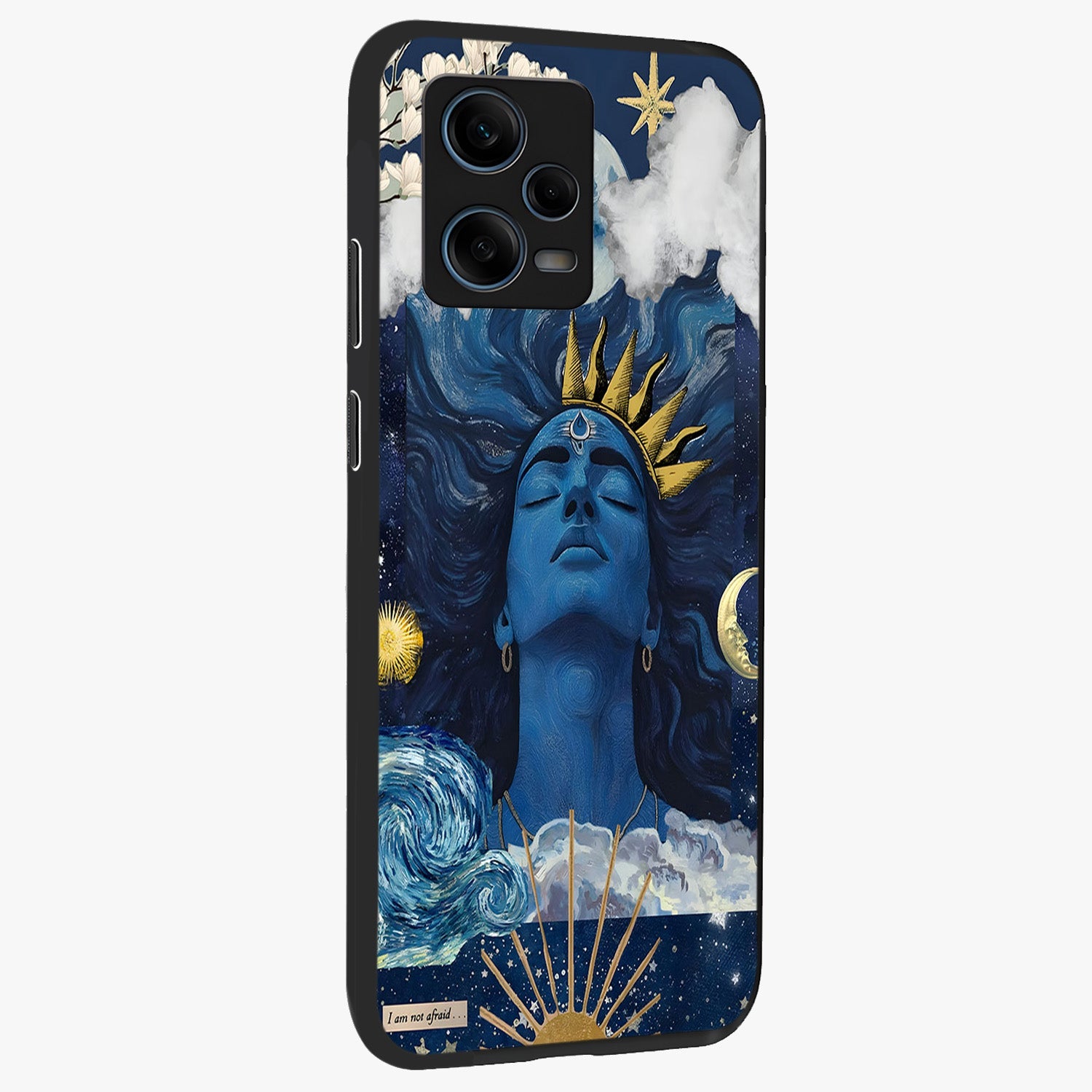 Aesthetic Lord Shiva Glass Case upright view showcasing powerful Lord Shiva artwork with devotional theme.