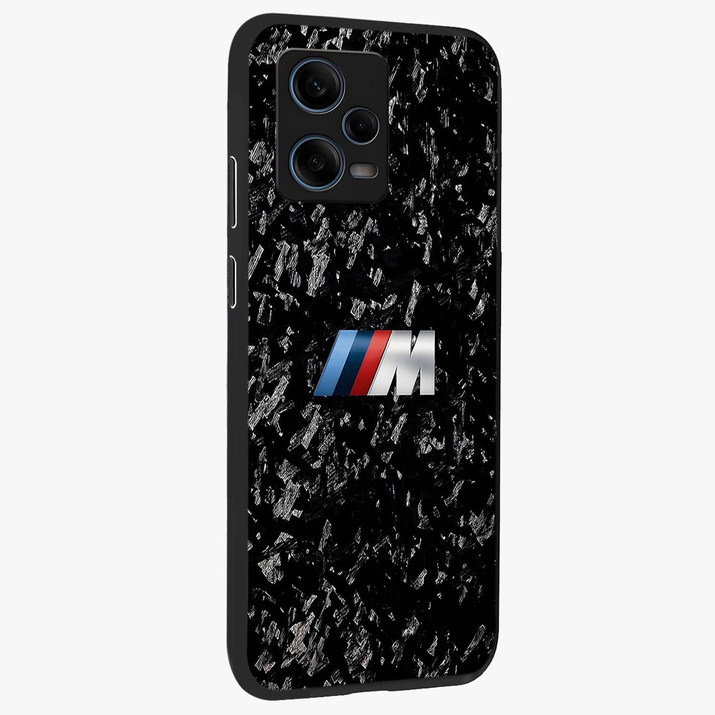 Carbon Speed Mark Glass Case upright view showcasing modern carbon speed graphic with bold automotive theme.