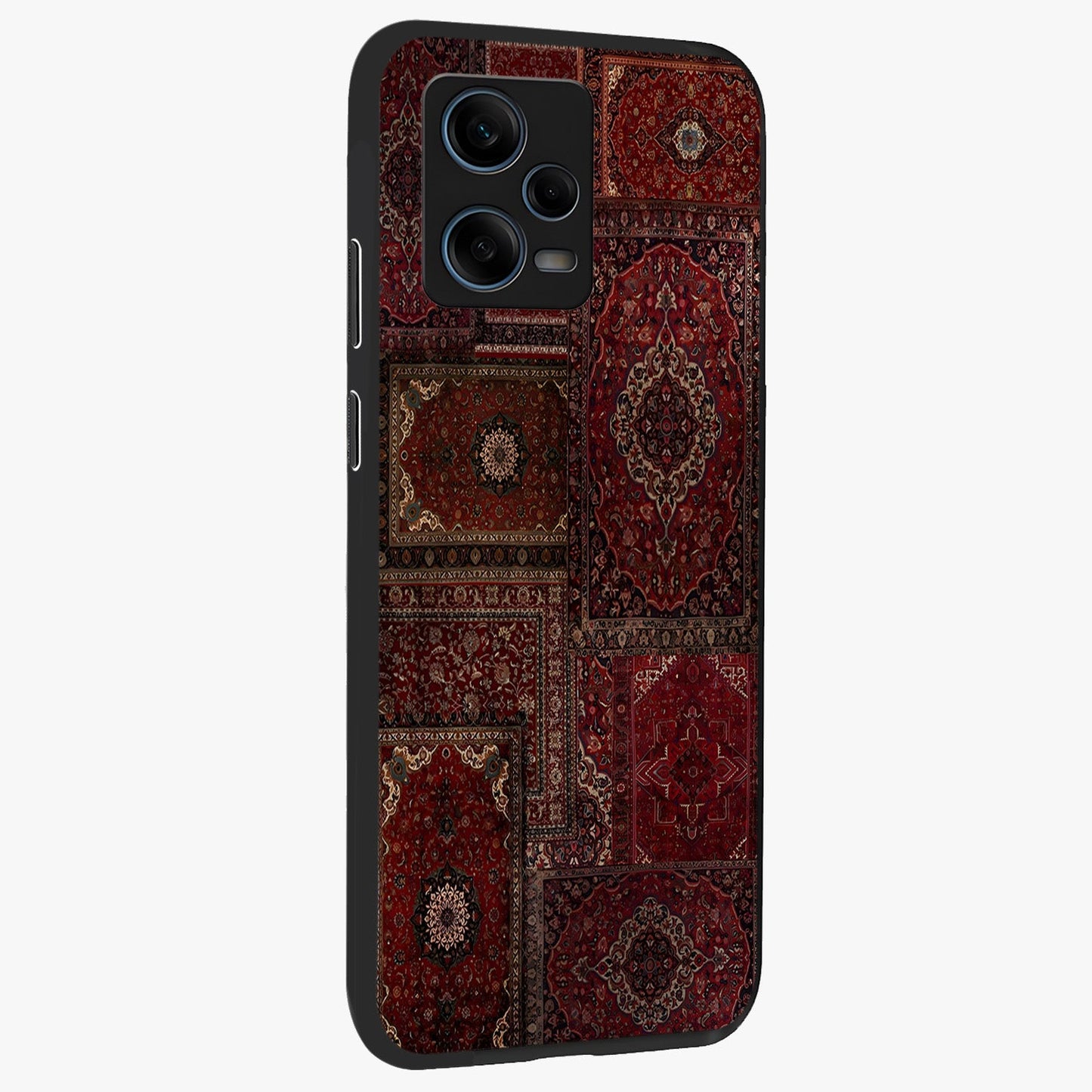 Persian Velvet Tale Glass Case upright view showcasing elegant Persian artwork with classic heritage theme.