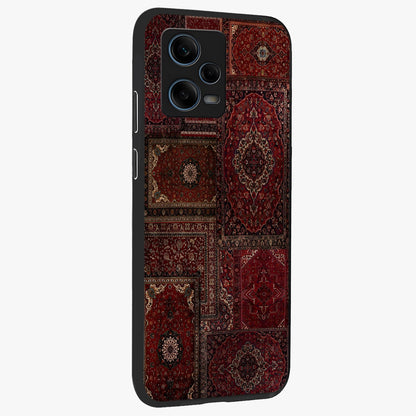 Persian Velvet Tale Glass Case upright view showcasing elegant Persian artwork with classic heritage theme.