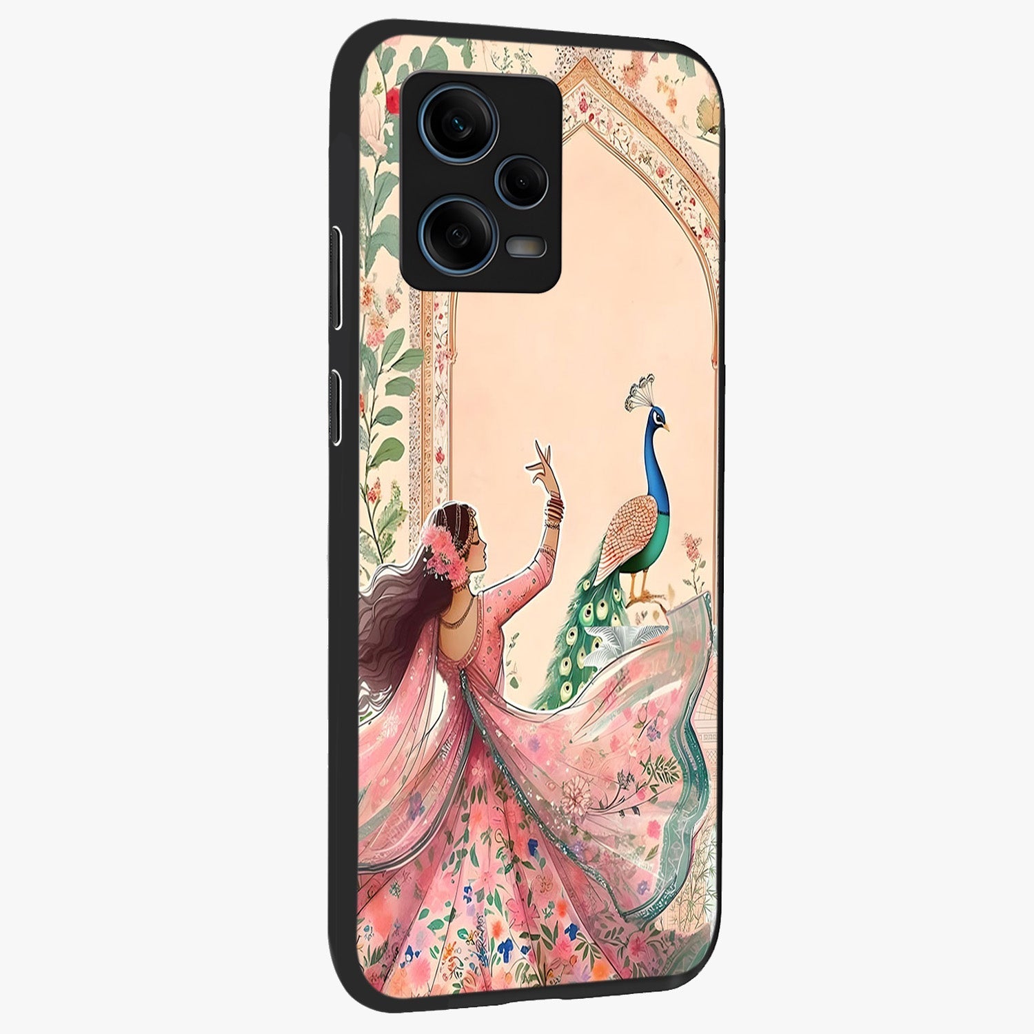 Royal Grace Muse Glass Case upright view showcasing stylish artistic artwork with sophisticated royal theme.