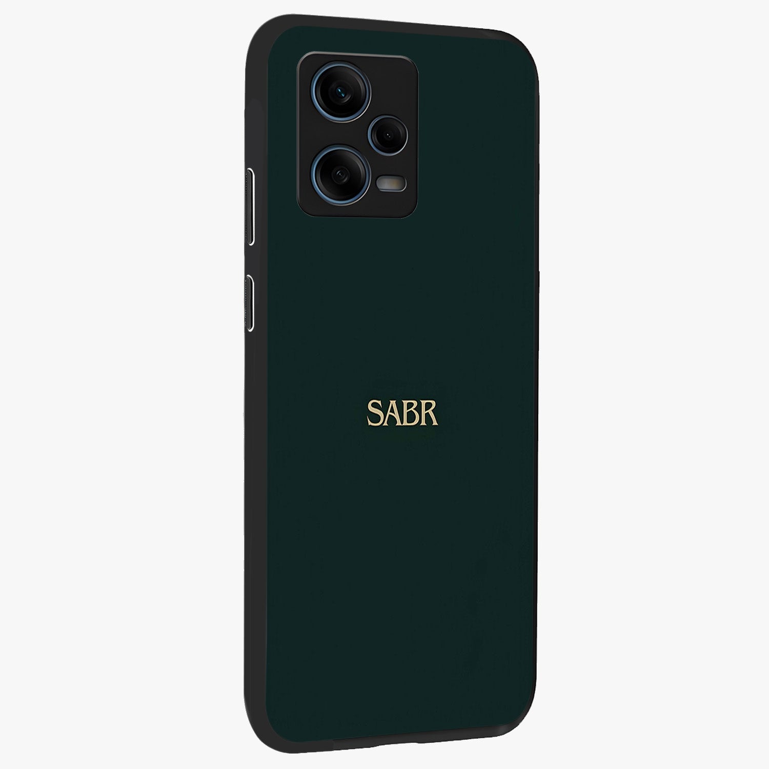 Sabr Minimal Patience Glass Case upright view showcasing calm minimalist artwork with motivational patience theme.
