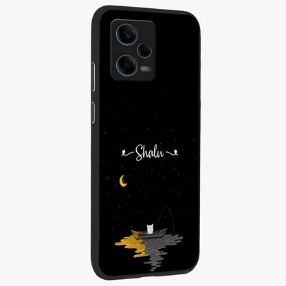 Silent Night Row Glass Case upright view showcasing tranquil night artwork with serene landscape theme.