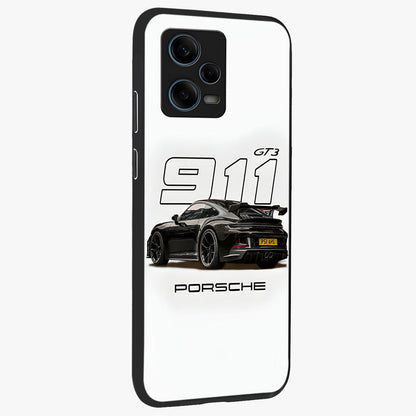 Turbo Legacy Icon Glass Case upright view showcasing bold racing inspired artwork with classic car theme.