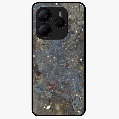 Aesthetic Astrolophia Glass Case showing flat back view with dreamy aesthetic design and glossy glass finish.