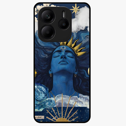 Aesthetic Lord Shiva Glass Case showing flat back view with divine Shiva artwork and glossy glass finish.