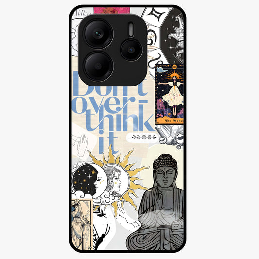 Ethereal Thoughts Glass Case showing flat back view with dreamy artistic artwork and glossy glass finish.