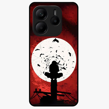 Itachi Limited Edition Naruto Anime Glass Case showing flat back view with iconic anime character artwork and glossy glass finish.