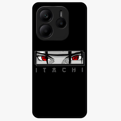 Scarlet Gaze Dominance Glass Case showing flat back view with striking red themed artwork and glossy glass finish.