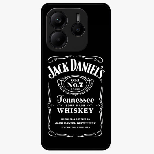 Vintage Whiskey Heritage Glass Case showing flat back view with classic whiskey inspired artwork and glossy glass finish.