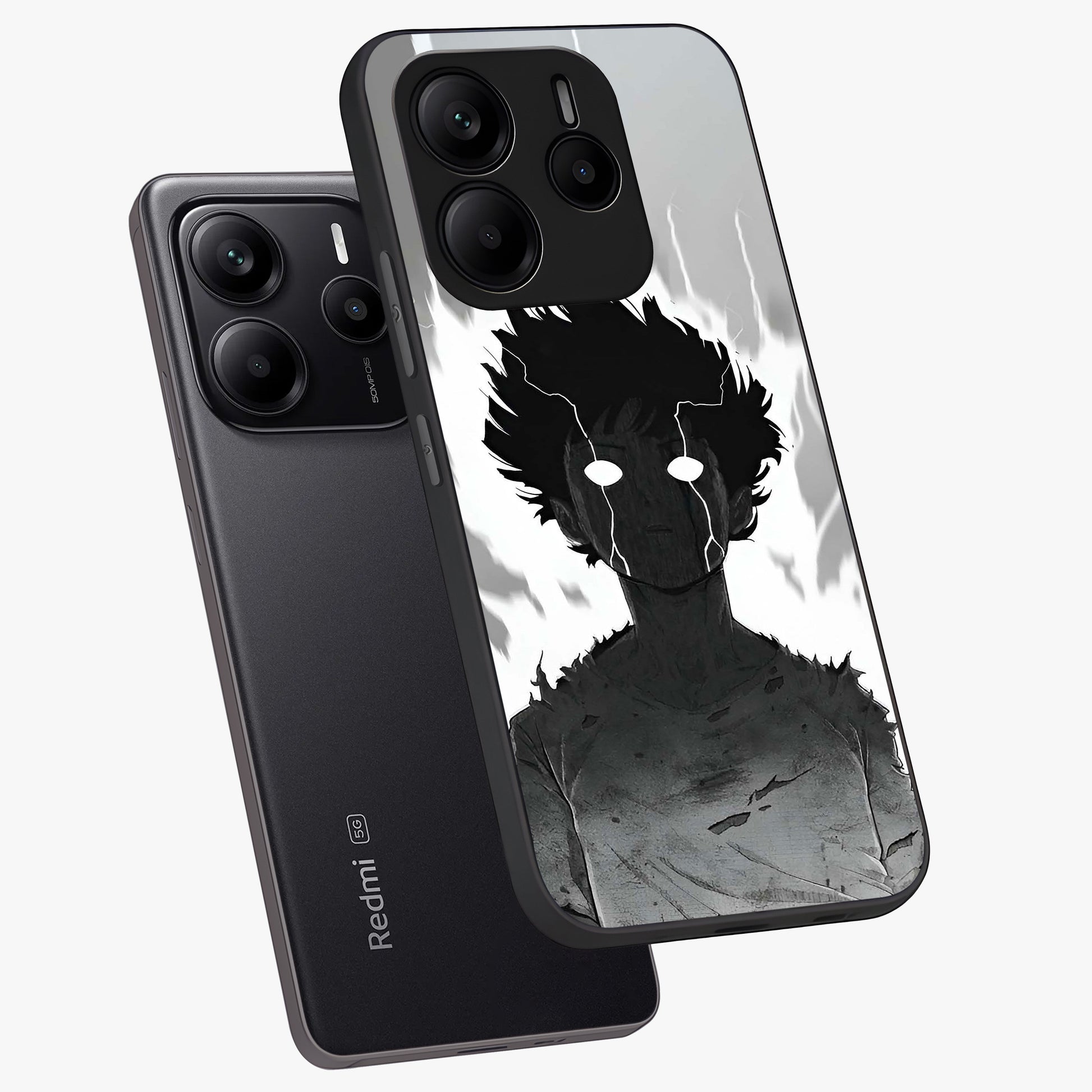 Awakened Inner Rage Glass Case displayed in angled mockup highlighting powerful graphic design and bold artistic theme.