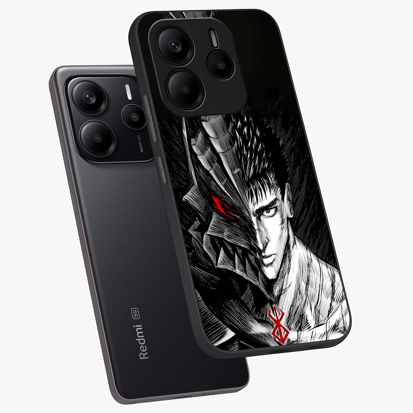 Berserker Blood Oath Glass Case displayed in angled mockup highlighting dark fantasy graphic design and powerful theme.
