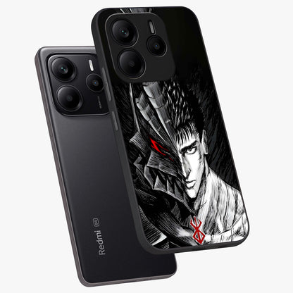 Berserker Blood Oath Glass Case displayed in angled mockup highlighting dark fantasy graphic design and powerful theme.