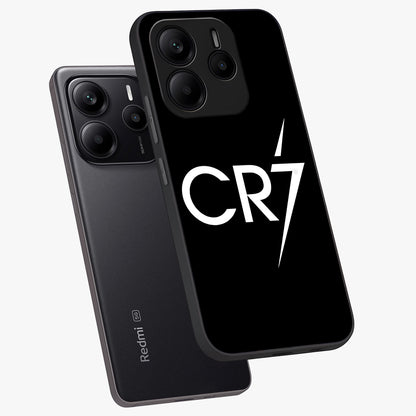 Cr7 Elite Strike Glass Case displayed in angled mockup highlighting powerful sports graphic with bold athletic theme.