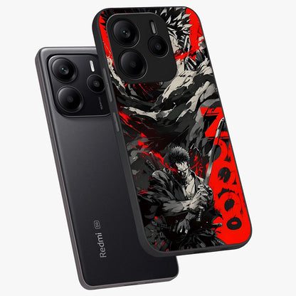 Demon Sword Resolve Glass Case displayed in angled mockup highlighting powerful demon sword illustration with dark fantasy aesthetic.