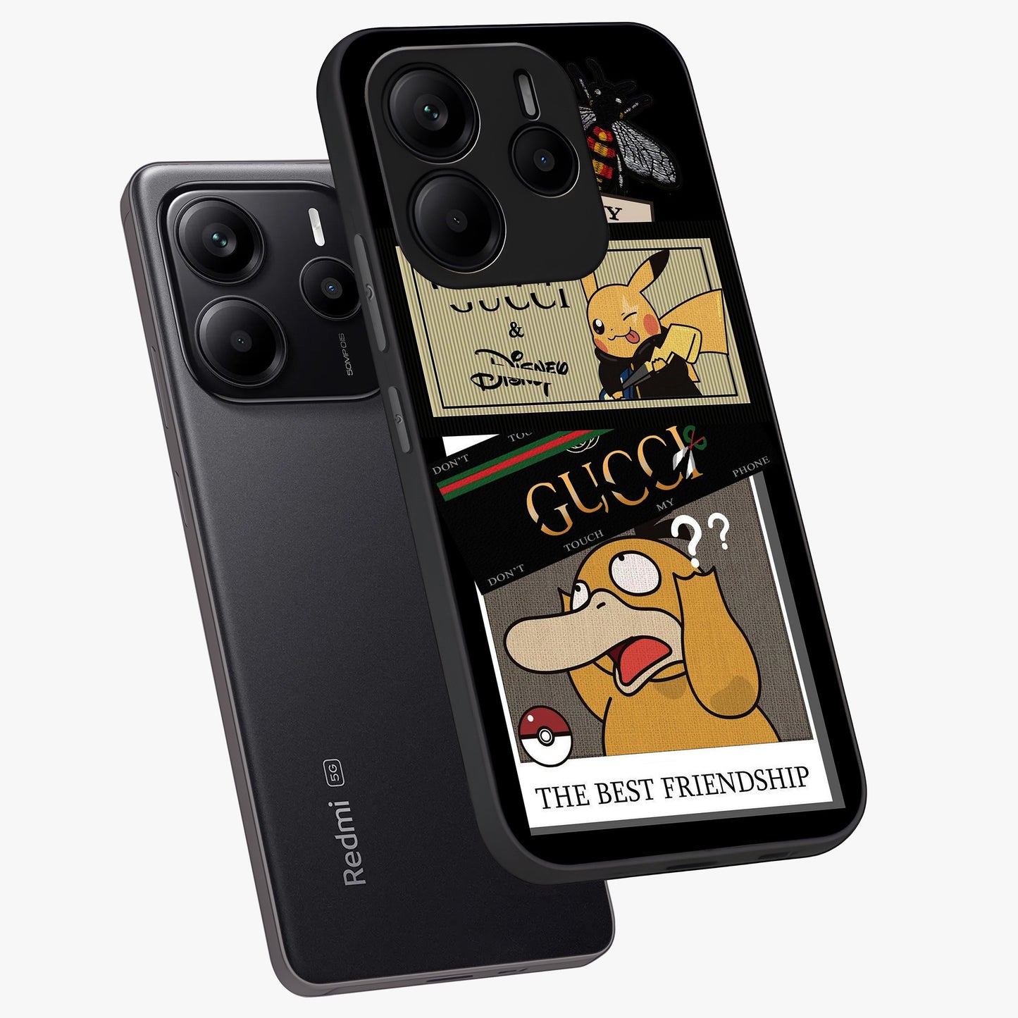 Gucci Play Mashup Glass Case displayed in angled mockup highlighting stylish fashion mashup design with bold aesthetic.